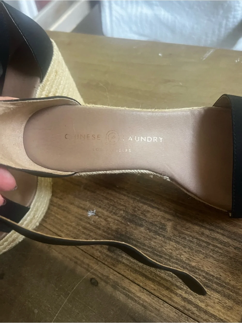 Black Espadrille Platform Sandals with Ankle Strap